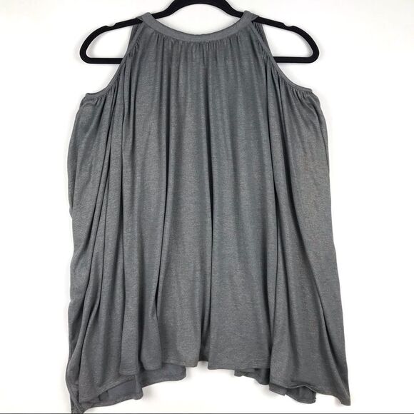Anthropologie cold shoulder shimmer blouse - Picture 4 of 7